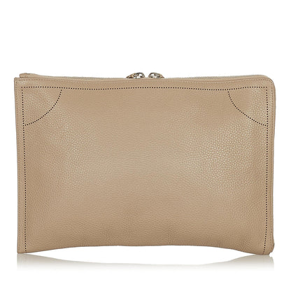 Balenciaga Blackout Zip Leather Clutch Bag (SHG-37475)