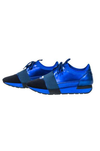 Balenciaga - Blue Lace Up Sneakers Sz 8