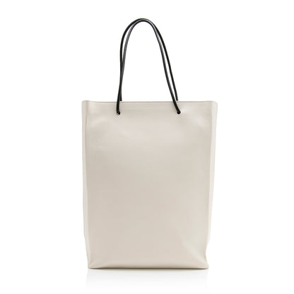 Balenciaga Calfskin Logo Medium N/S Shopper Tote (SHF-23791)