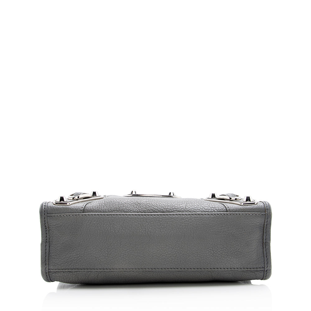 Balenciaga Chevre Metal Edge City Mini Satchel (SHF-18937)