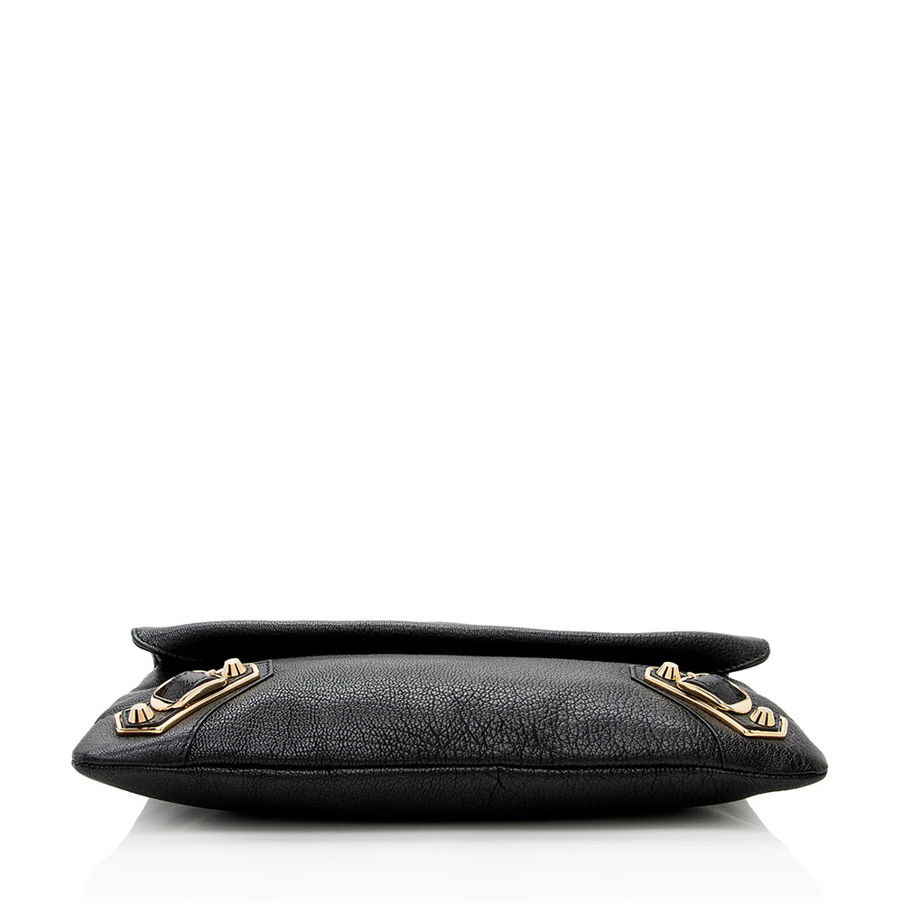 Balenciaga Chevre Metallic Edge Envelope Clutch (SHF-18041)