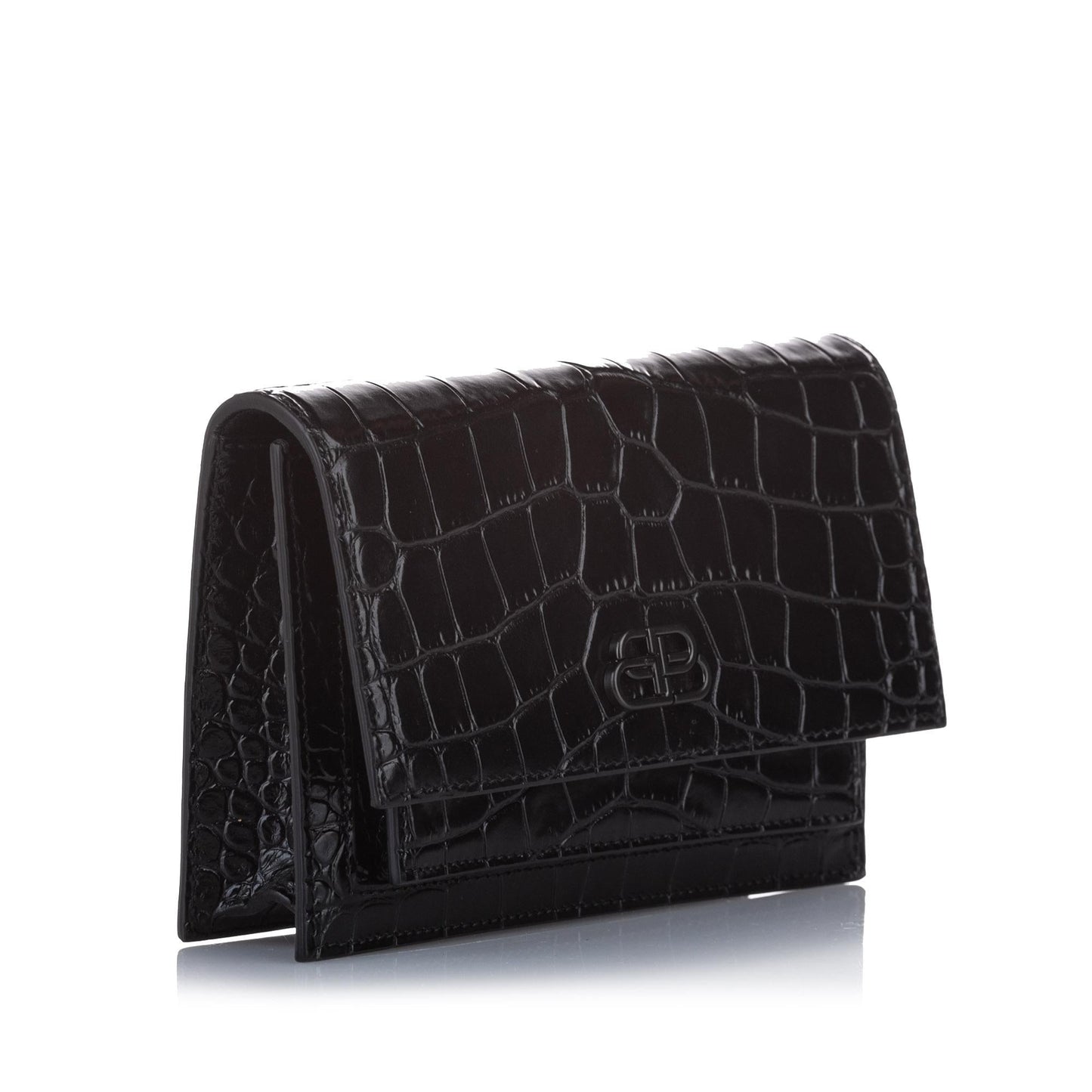 Balenciaga Croc Embossed Sharp Leather Shoulder Bag (SHG-25675)