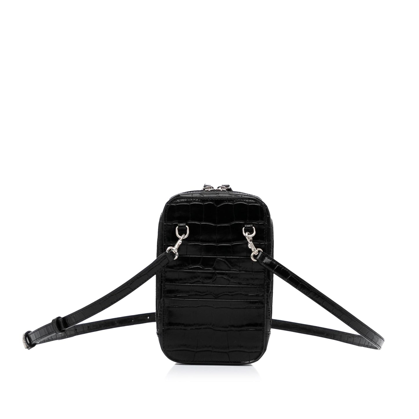 Balenciaga Embossed Zip Phone Holder (SHG-J8voGS)