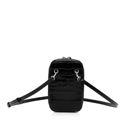Balenciaga Embossed Zip Phone Holder (SHG-J8voGS)