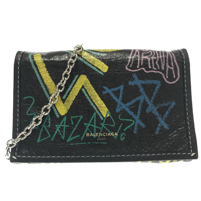 Balenciaga Graffiti Bazar Wallet on Chain (SHG-oYMvoB)