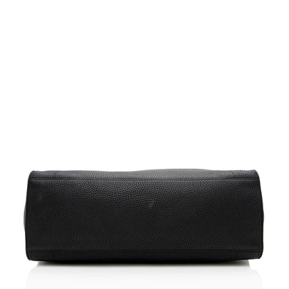 Balenciaga Leather Blackout City Satchel (SHF-16522)