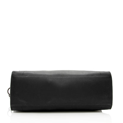 Balenciaga Leather Blackout City Satchel (SHF-17534)