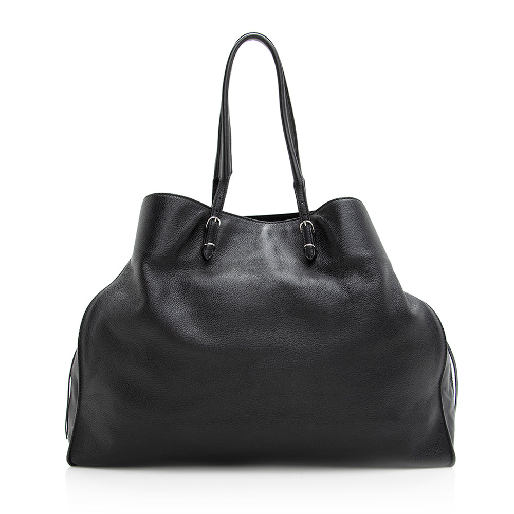 Balenciaga Leather Papier B4 Side Zip Tote (SHF-20383)