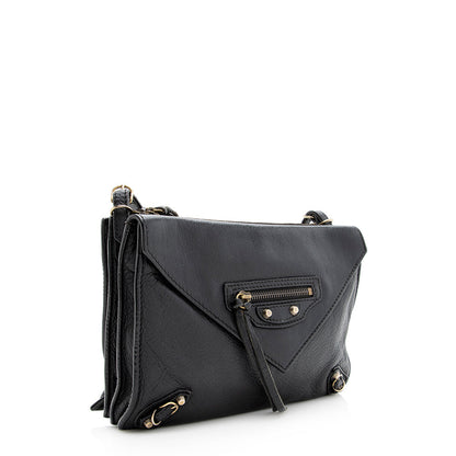 Balenciaga Leather Papier Triple Crossbody Bag - FINAL SALE (SHF-19541)