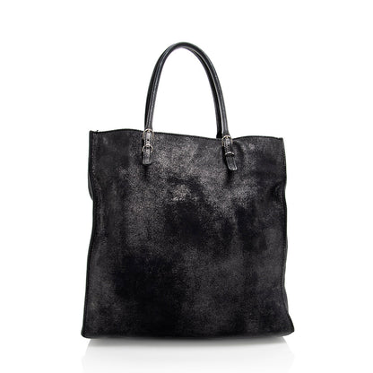 Balenciaga Metallic Veau Leather Papier A4 Tote (SHF-18804)