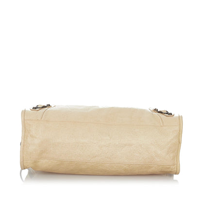 Balenciaga Motocross Classic City Lambskin Leather Satchel (SHG-26903)