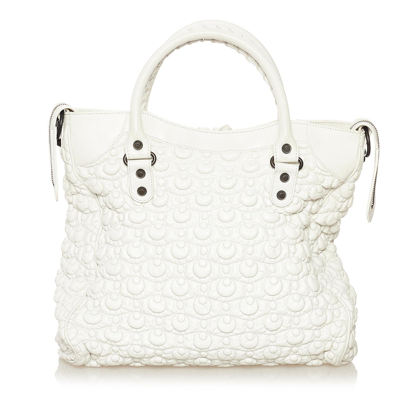 Balenciaga Motocross Classic City Matelasse Leather Handbag (SHG-34341)
