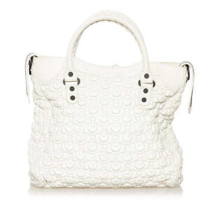 Balenciaga Motocross Classic City Matelasse Leather Handbag (SHG-34341)