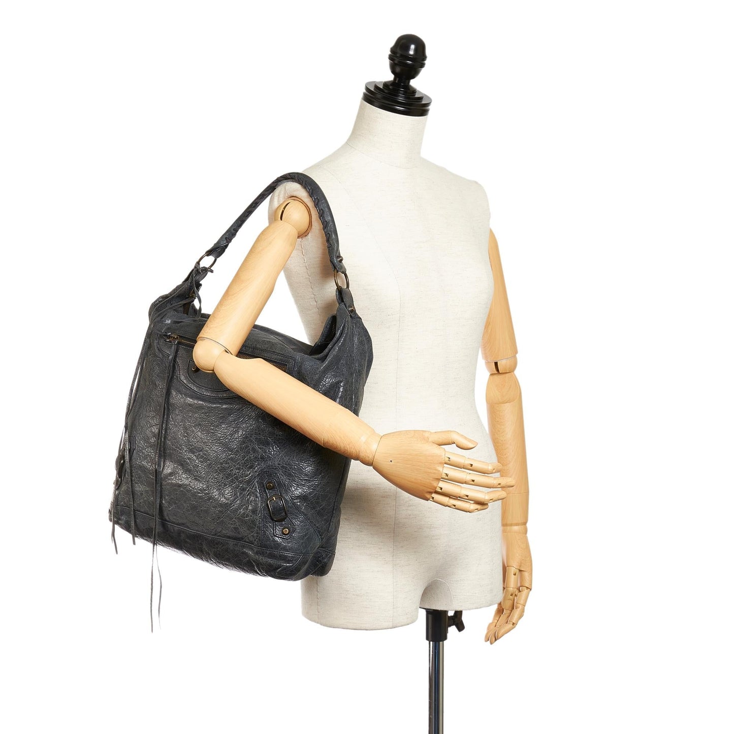 Balenciaga Motocross Classic Day Leather Shoulder Bag (SHG-26838)