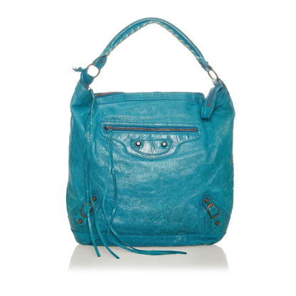 Balenciaga Motocross Classic Day Leather Shoulder Bag (SHG-27287)