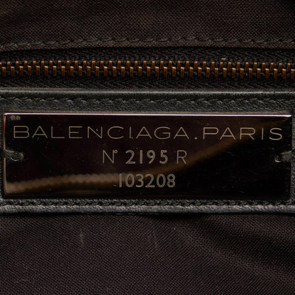 Balenciaga Motocross Classic First Lambskin Leather Satchel (SHG-32814)