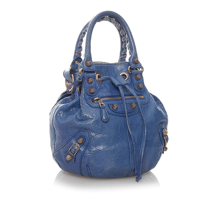 Balenciaga Motocross Classic Pompon Satchel (SHG-29892)