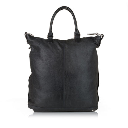 Balenciaga Motocross Classic Square Leather Satchel (SHG-32702)
