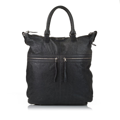 Balenciaga Motocross Classic Square Leather Satchel (SHG-32702)