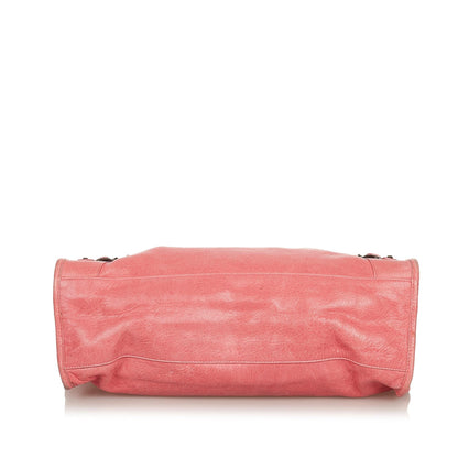 Balenciaga Motocross Classic Town Leather Satchel (SHG-26481)