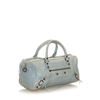 Balenciaga Motocross Classic Twiggy Leather Satchel (SHG-27490)