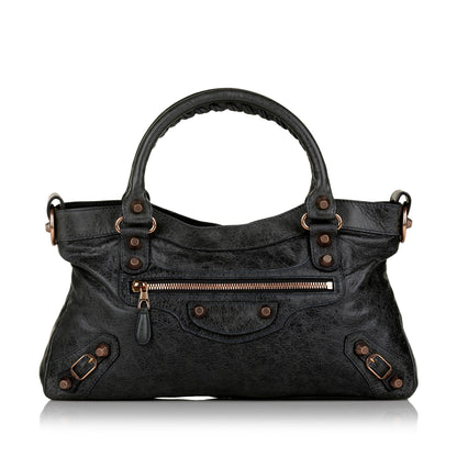 Balenciaga Motocross First Giant 12 Leather Satchel (SHG-33154)