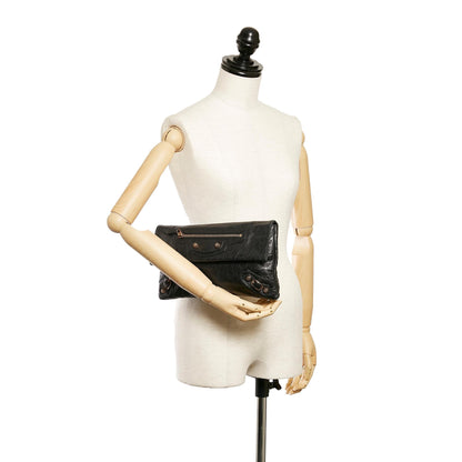 Balenciaga Motocross Giant 12 Envelope Leather Clutch Bag (SHG-27654)