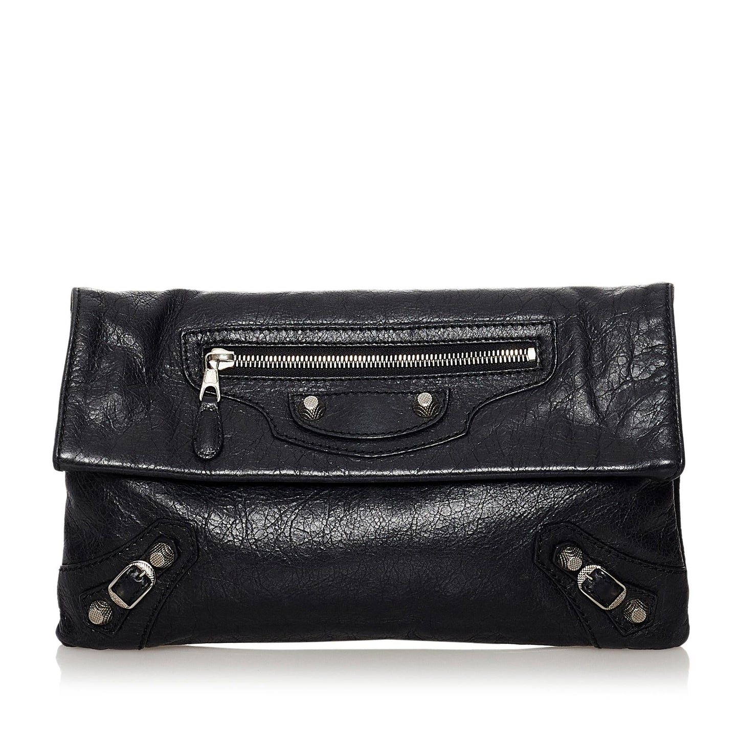 Balenciaga Motocross Giant 12 Envelope Leather Clutch Bag (SHG-32526)