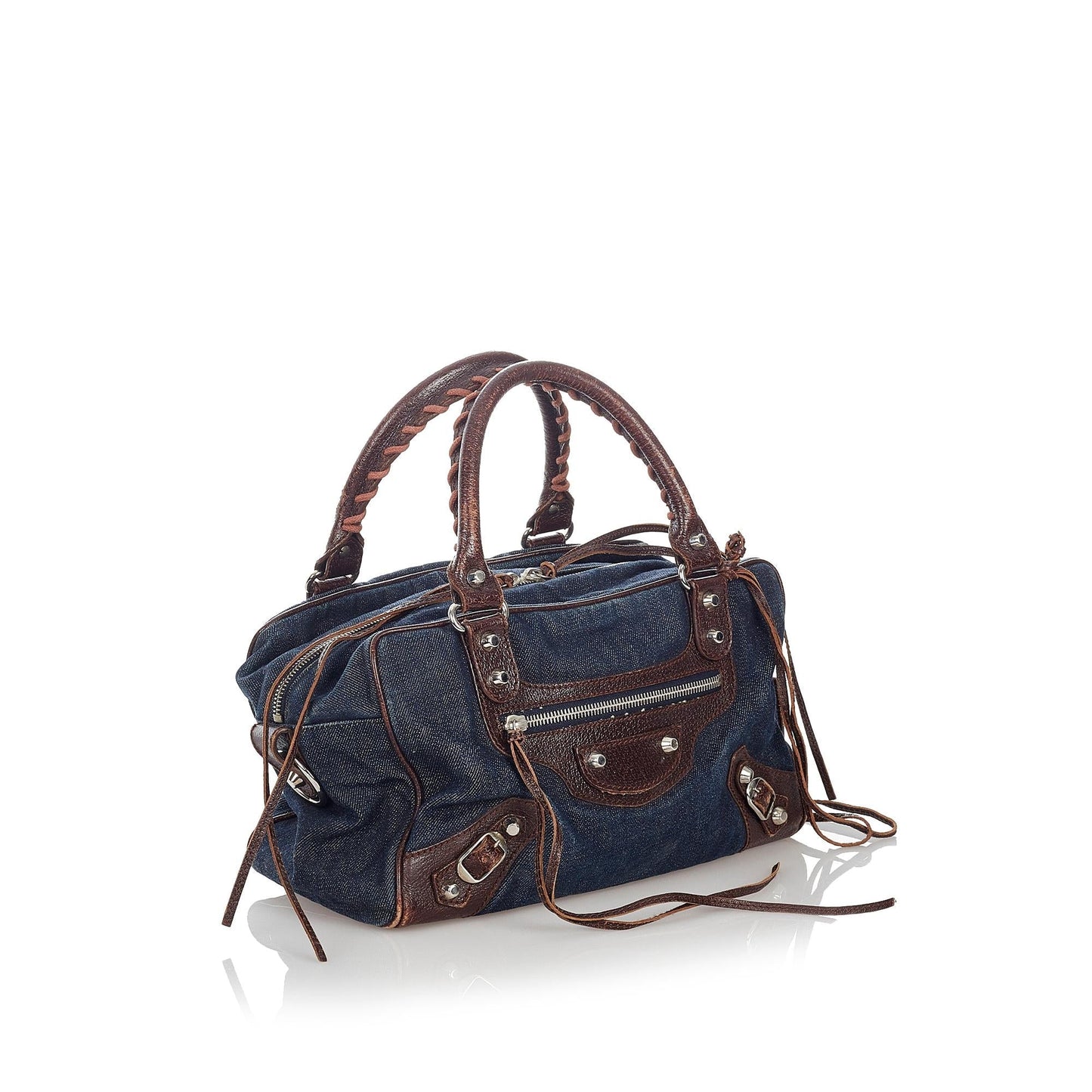 Balenciaga Motocross Twiggy Denim Handbag (SHG-27194)