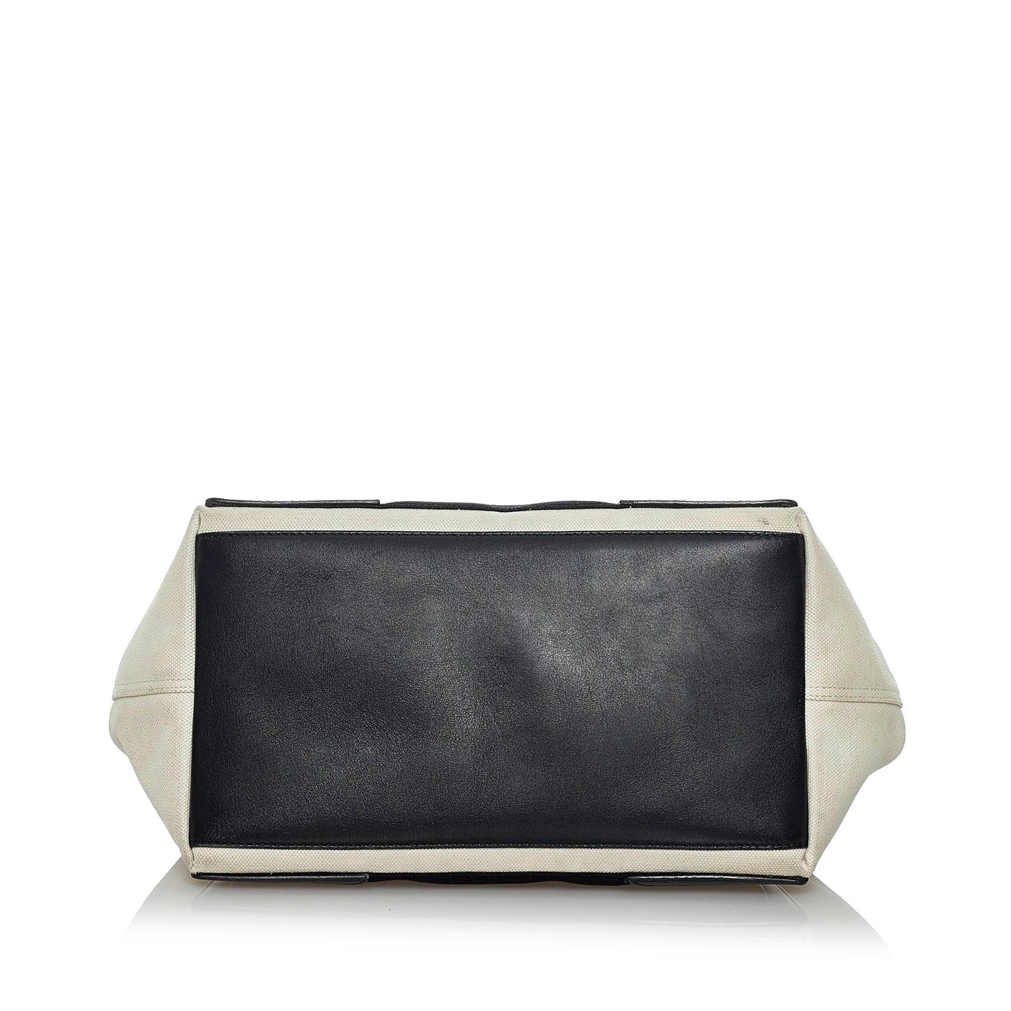 Balenciaga Navy Cabas Canvas Handbag (SHG-33816)