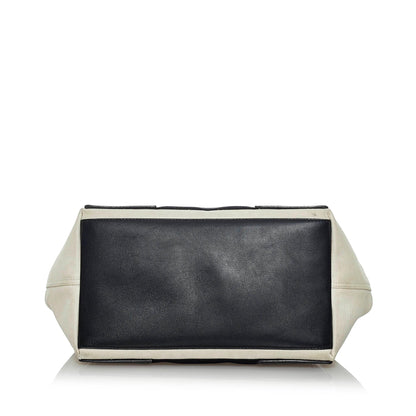 Balenciaga Navy Cabas Canvas Handbag (SHG-33816)