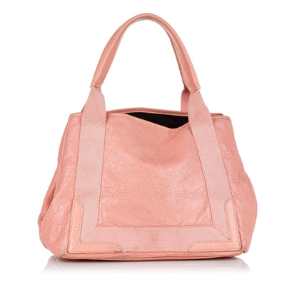 Balenciaga Navy Cabas S Leather Tote Bag (SHG-37888)