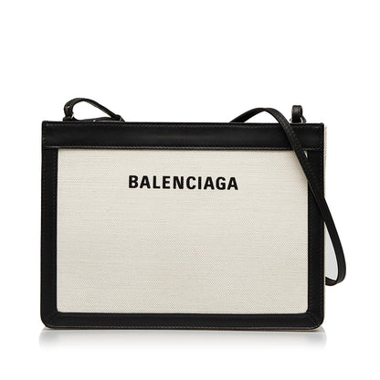 Balenciaga Navy Pochette M Crossbody (SHG-vvllwg)