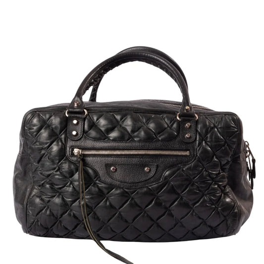 Balenciaga Plombe Quilted Chevre Satchel