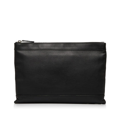 Balenciaga Punch Logo Navy Clip Clutch (SHG-8N4brT)