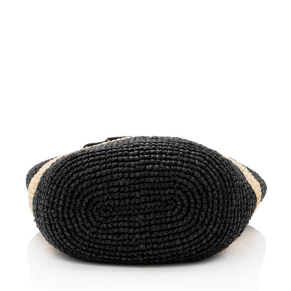 Balenciaga Raffia Striped Panier XS Tote (SHF-22896)