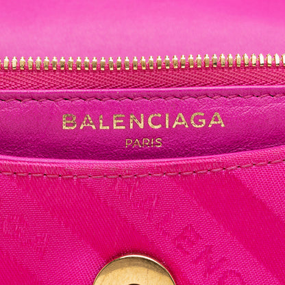 Balenciaga Satin Jacquard BB S Round Shoulder Bag - FINAL SALE (SHF-17069)