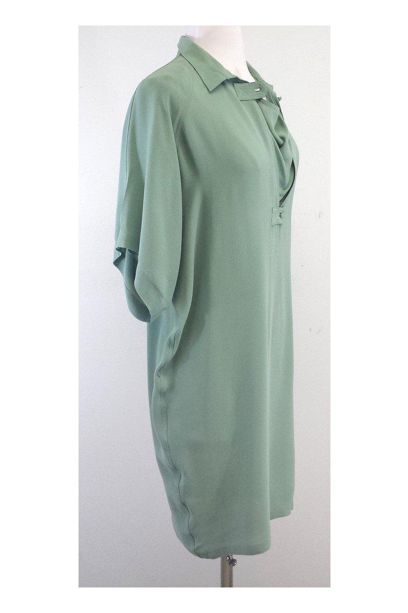 Balenciaga - Seafoam Green Short Sleeve Shift Dress Sz 6
