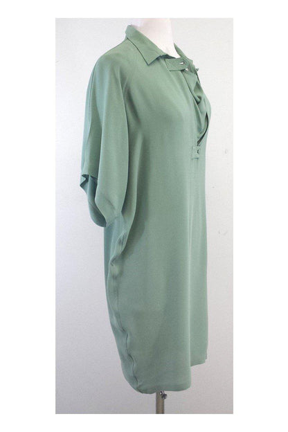 Balenciaga - Seafoam Green Short Sleeve Shift Dress Sz 6