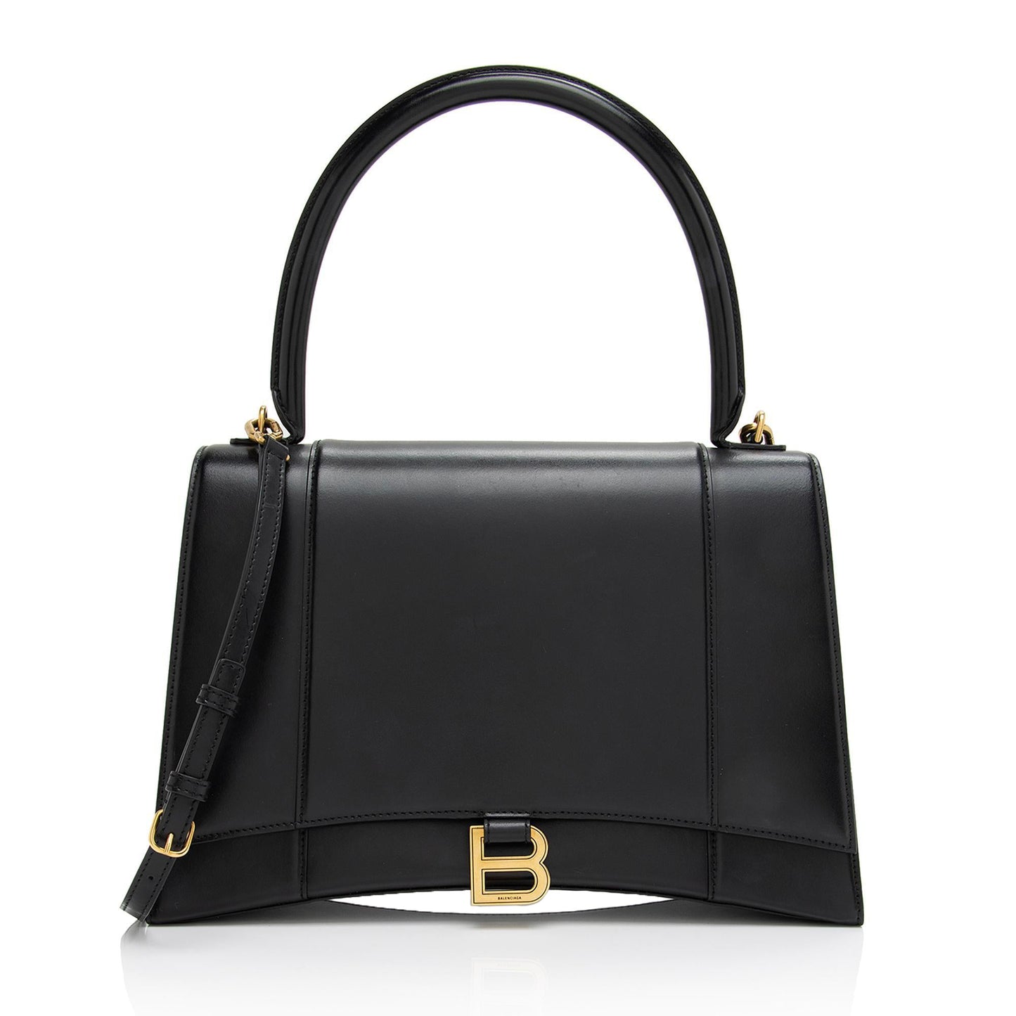 Balenciaga Shiny Calfskin Hourglass Medium Satchel (SHF-T4GYIa)