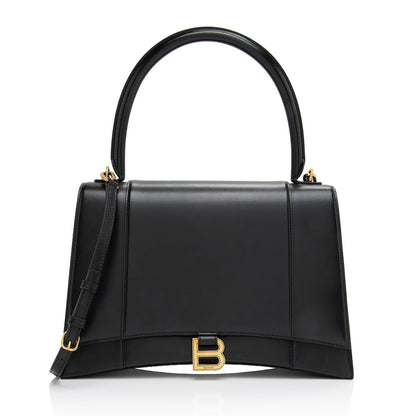 Balenciaga Shiny Calfskin Hourglass Medium Satchel (SHF-T4GYIa)