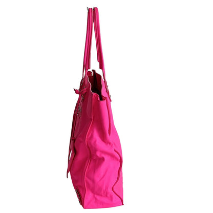 Balenciaga Balenciaga Balenciaga Papier vertical shoulder bag in fuchsia leather