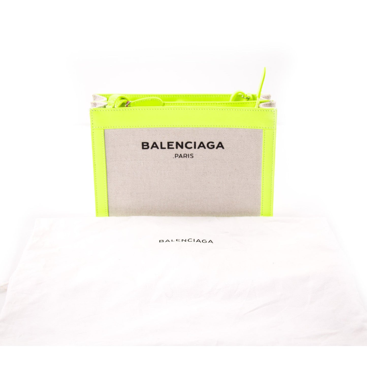 Balenciaga Leather and Canvas Shoulder Bag