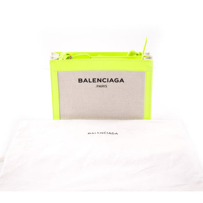 Balenciaga Leather and Canvas Shoulder Bag