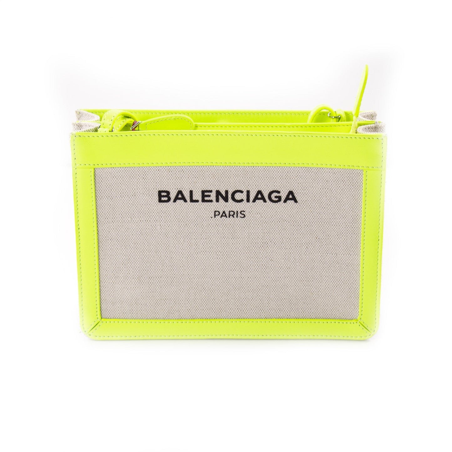 Balenciaga Leather and Canvas Shoulder Bag