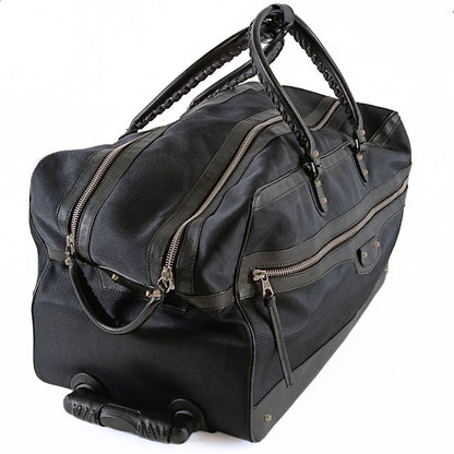 Balenciaga Balenciaga Balenciaga Trolley suitcase in black canvas and leather