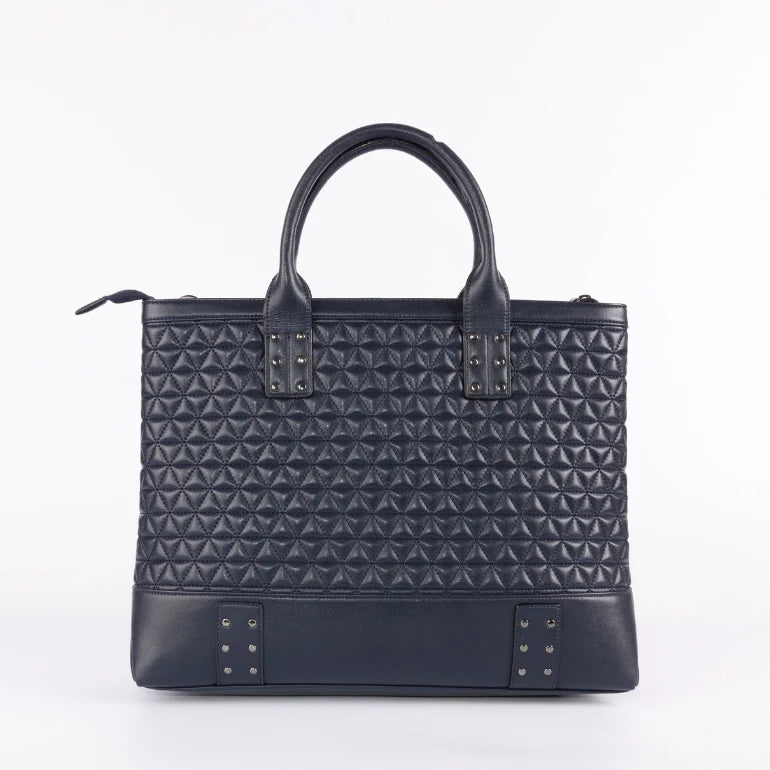 Balmain Domaine Quilted Leather Tote