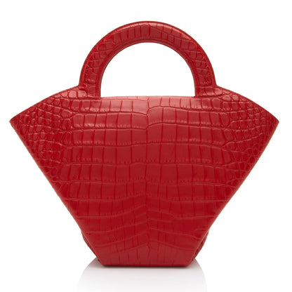 Luxury Bottega Veneta Croc Embossed Doll Tote (SHF-CxLKHC)