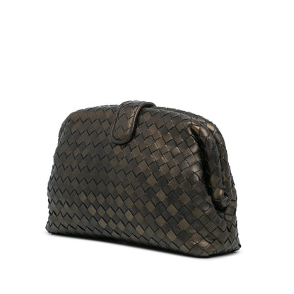 Luxury Bottega Veneta Small Nappa Intrecciato The Lauren 1980 Clutch (SHG-RoQReC)
