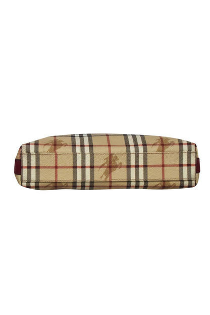 Burberry - Beige Signature Plaid Logo Shoulder Bag